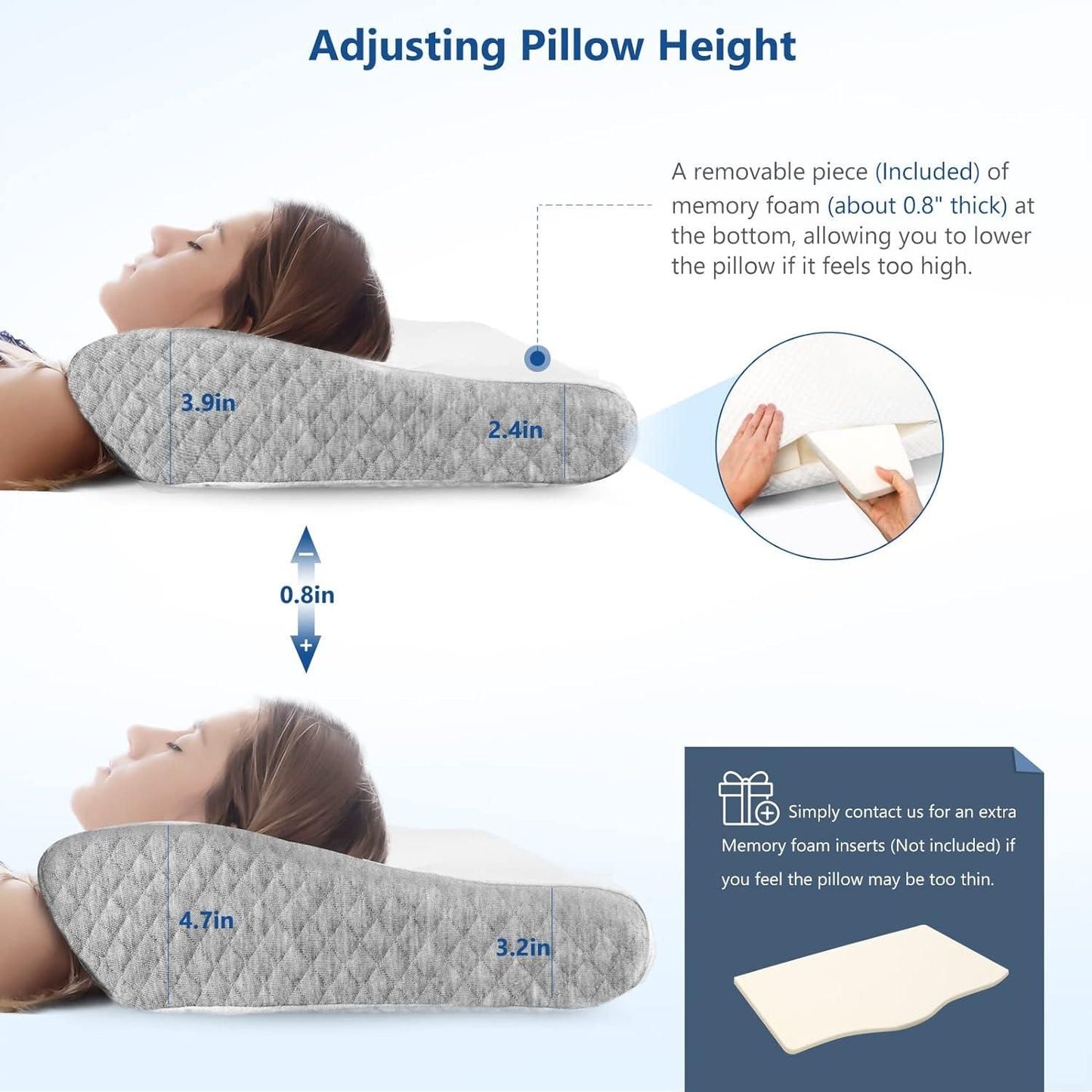 Foam Pillow for Neck Pain Relief